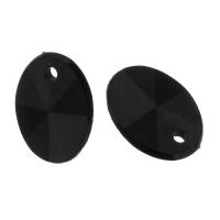 Acrylic Jewelry Pendant, Oval, DIY, black Approx 1.5mm 