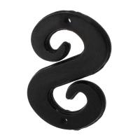 Acrylic Jewelry Connector, Letter S, DIY & 1/1 loop, black Approx 1mm 