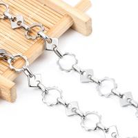 Stainless Steel Chain Jewelry, 304 Stainless Steel, electrolyzation, DIY, original color, 8.5mm,10.5mm 