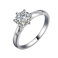 Латунное кольцо с стразами, Латунь, Геометрический узор, покрытый платиной, регулируемый & Женский & со стразами, 6.5mm, размер:6-8, продается PC