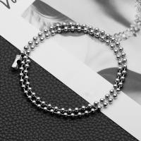 Titanium Steel Chain Necklace, Unisex & ball chain, original color 