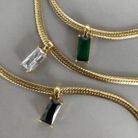 Cubic Zirconia Brass Pendants, Geometrical Pattern, plated, micro pave cubic zirconia & for woman 