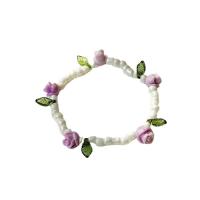 Seedbead bracelet, avec chalumeau, élastique & styles différents pour le choix & pour femme, plus de couleurs à choisir Environ 14-20 cm, Vendu par PC