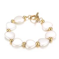 South Sea Shell Bracelets, 304 Stainless Steel, with Shell Pearl, fashion jewelry & for woman Approx 7.48 Inch 