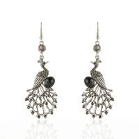 Zinc Alloy Rhinestone Drop Earring, fashion jewelry & for woman & with rhinestone 65mm 