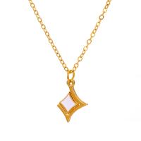 Enamel Zinc Alloy Necklace, plated, fashion jewelry & for woman, golden 
