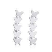 Zinc Alloy Stud Earring, Butterfly, gold color plated, fashion jewelry & for woman 25mm 