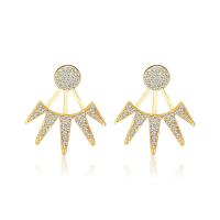 Ear Jacket, Zinc Alloy, plated, fashion jewelry & for woman & with rhinestone 