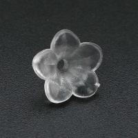 Acryl Korn Kappe, Blume, DIY, klar, 12x12x7mm, Bohrung:ca. 1mm, verkauft von Tasche