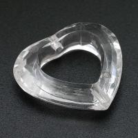 透明なアクリル・ビーズ, アクリル, ハート形, DIY & くり抜き, 透明色（例えばガラス） 穴:約 1mm, 売り手 バッグ