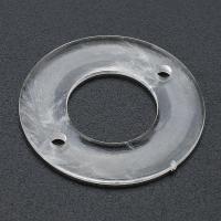 Transparent Acrylic Connector, Donut, DIY & 1/1 loop & hollow, clear Approx 2mm 