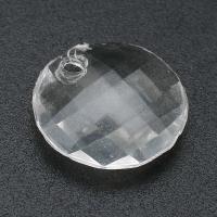 Transparent Acrylic Pendants, Flat Round, DIY, clear Approx 2mm 