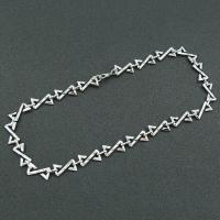 Titanium Steel Jewelry Necklace, fashion jewelry & Unisex, original color Approx 49 cm 