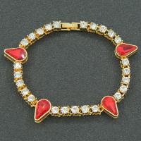 Zinc Alloy Rhinestone Bracelets, fashion jewelry & Unisex & with rhinestone Approx 20.5 cm 