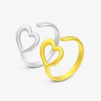 Titanium Steel Finger Ring, Heart, plated, fashion jewelry & Unisex 17mm 