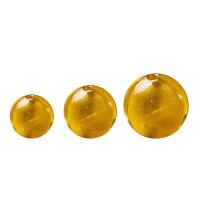 Lampwork Beads, Round, DIY golden yellow 