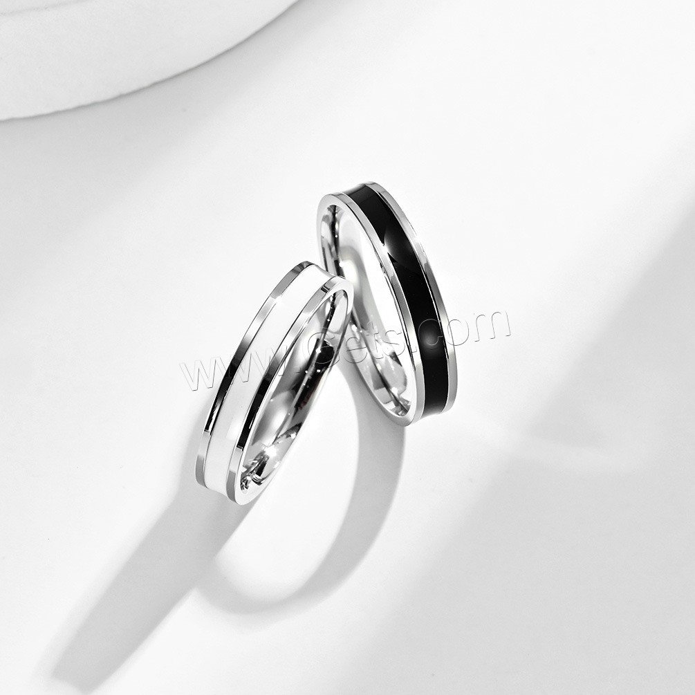 チタン鋼の指環, チタン鋼, メッキ, ユニセックス & 異なるサイズの選択 & エポキシステッカー, 無色, 売り手 パソコン