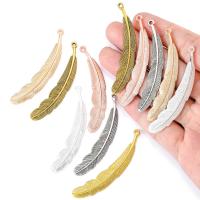 Zinc Alloy Feather Pendants, plated, DIY Approx 2mm 