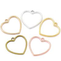 Zinc Alloy Jewelry Pendants, Heart, plated, DIY & hollow Approx 2mm 