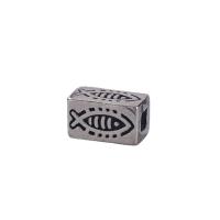 Thailand Sterling Silver Spacer Bead, Rectangle, Antique finish, DIY, silver color Approx 2mm 