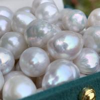 Baroque Cultured Freshwater Pearl Beads, DIY & no hole, white, 12-13mm 