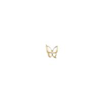 Cubic Zirconia Micro Pave Brass Connector, with White Shell, Butterfly, 18K gold plated, DIY & micro pave cubic zirconia 