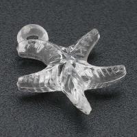 Transparent Acrylic Pendants, Starfish, DIY, clear Approx 2mm 