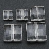Transparent Acrylic Beads, Square, DIY clear 