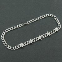 Rhinestone Zinc Alloy Necklace, with 304 Stainless Steel Chain, fashion jewelry & with rhinestone Approx 50 cm 