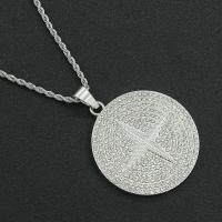 Rhinestone Zinc Alloy Necklace, with iron chain, fashion jewelry & with rhinestone 53mm Approx 75 cm 