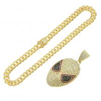 Rhinestone Zinc Alloy Necklace, fashion jewelry & with rhinestone Approx 50 cm 