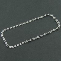 Collar de la joyería de titanio, Partículas de acero, unisexo, color original, longitud:aproximado 50 cm, Vendido por UD