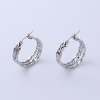 Stainless Steel Hoop Earring, 316L Stainless Steel, fashion jewelry & for woman, original color, 27mm 
