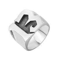 Titanium Steel Finger Ring, fashion jewelry & for man 18mm 