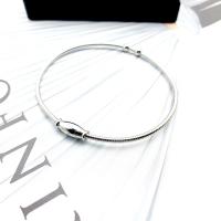 Stainless Steel Bangle, 316L Stainless Steel, anoint, fashion jewelry & for woman, original color, 60*2mm 