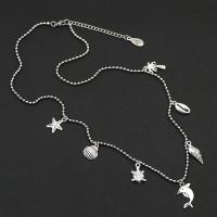 Stainless Steel Jewelry Necklace, 304 Stainless Steel Chain, with Zinc Alloy, with 1.97inch extender chain, fashion jewelry & for woman, original color, 2.4mm,1-2mm Approx 24 Inch 