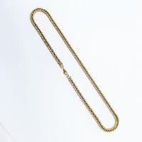 Stainless Steel Chain Necklace, 316L Stainless Steel, electrolyzation  & for man, golden 