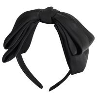 Hair Bands, Chiffon, with PVC Plastic, Bowknot, handmade, fashion jewelry & for woman, black, Inner Approx 120mm 