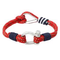Nylon Cord Bracelets, Titanium Steel, with 550 Paracord, handmade, Unisex cm 
