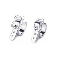 Brass Drop Earring, platinum plated, fashion jewelry & for woman, original color, 12mm 