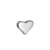 Sterling Silver Spacer Beads, 925 Sterling Silver, Heart, plated, DIY 