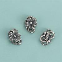 Sterling Silver Charm Connector, 925 Sterling Silver, Flower, vintage & DIY Approx 3.8mm 