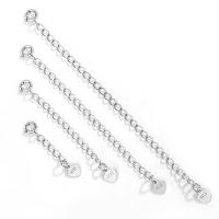 Sterling Silver Extender Chain, 925 Sterling Silver, platinum plated, DIY 