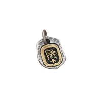 Thailand Sterling Silver Pendants, with Brass, Square, Antique finish & for woman, silver color Approx 4mm 