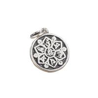 Thailand Sterling Silver Pendants, Antique finish, DIY, silver color Approx 4mm 
