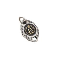 Thailand Sterling Silver Pendants, with Brass, Antique finish, DIY, silver color Approx 4mm 