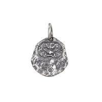 Thailand Sterling Silver Pendant, Antique finish, DIY, silver color Approx 4mm 