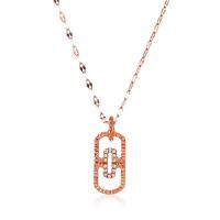 Rhinestone Zinc Alloy Necklace, with 4cm extender chain, rose gold color plated, fashion jewelry & for woman & with rhinestone, rose gold color cm 