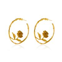 Zinc Alloy Stud Earring, plated, fashion jewelry & for woman 52mm 