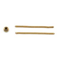 Brass Crimp Beads, with Silicone, 18K gold plated, DIY  golden, 6mmu300150mm 